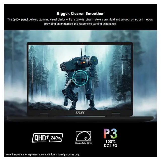 Alt view image 4 of 7 - MSI Crosshair A16 Gaming Laptop, AMD Ryzen 9-8940HX, 96 GB DDR5 RAM, 2 TB PCIe SSD, 16'' QHD+ (2560x1600) 240Hz Display, Nvidia G-Force RTX 5060, 24-Zone RGB Backlit Keyboard, W11 Home, Cosmos Gray