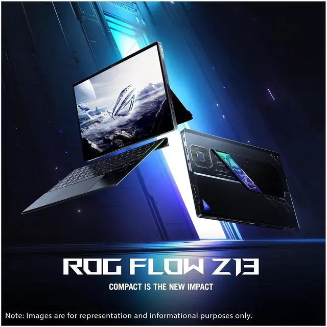 Alt view image 4 of 7 - Asus ROG Flow Z13 2-in-1 Gaming Laptop, AMD Ryzen AI MAX 390, 32 GB LPDDR5x RAM, 1 TB PCIe SSD, 13.4'' 2.5K (2560x1600) 180Hz Touchscreen, AMD Radeon Graphics, 1-Zone RGB Keyboard, W11 Pro, Off Black