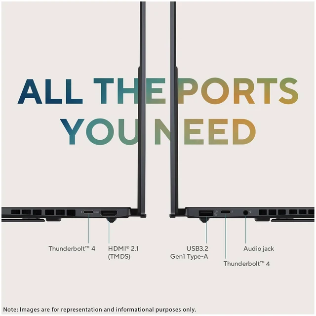 Alt view image 4 of 7 - Asus Zenbook Duo Dual Laptop, Intel Ultra 9-285H, 32 GB LPDDR5X RAM, 1 TB PCIe SSD, 14'' 3K (2880x1800) OLED Touchscreen, Intel Arc Graphics, Backlit Keyboard, W11 Pro, Inkwell Gray