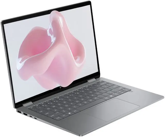 Alt view image 6 of 7 - HP OmniBook X Flip 2-in-1 Copilot+ Laptop, AMD Ryzen AI 7-350, 24 GB LDDR5X RAM, 2 TB PCIe SSD, 14" 2K (1920x1200)Touchscreen, AMD Radeon 860M, Backlit Keyboard, W11 Pro, Meteor Silver+Traix MousePad