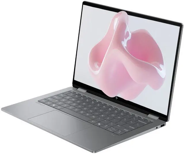 Alt view image 7 of 7 - HP OmniBook X Flip 2-in-1 Copilot+ Laptop, AMD Ryzen AI 7-350, 24 GB LDDR5X RAM, 2 TB PCIe SSD, 14" 2K (1920x1200)Touchscreen, AMD Radeon 860M, Backlit Keyboard, W11 Pro, Meteor Silver+Traix MousePad