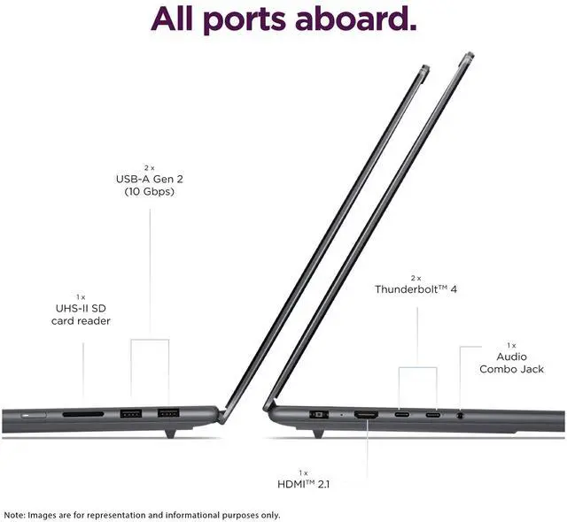 Alt view image 3 of 7 - Lenovo Pro 9i Aura Edition Laptop, Intel Ultra 9-386H, 32 GB LPDDR5x RAM, 2 TB PCIe SSD, 16" (2880x1800) Multi-Touch, Nvidia G-Force RTX 5060, Backlit Keyboard, W11 Pro, Thunder Grey+Traix Mousepad