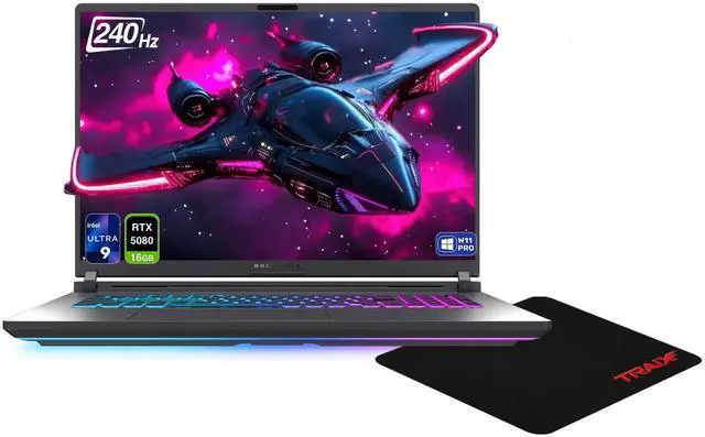 Main image of Asus ROG Strix G18 Gaming Laptop, Intel Core Ultra 9 - 275HX, 96 GB DDR5 RAM, (2TB+4TB) PCIe SSD, 18" 2.5K (2560x1600) 240Hz, NVIDIA G-Force RTX 5080, Backlit Keyboard, W11 Pro, Gray+Traix MousePad