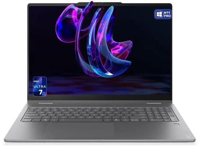Alt view image 6 of 14 - Lenovo Yoga 7i 2in1 Aura Edition Laptop, Intel Ultra 7 355, 24 GB LPDDR5x RAM, 1 TB PCIe SSD, 16" WUXGA(1920x1200) Touchscreen, Integrated Graphics, Backlit Keyboard, W11 Pro, LunaGrey +Traix Mousepad