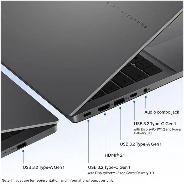 Alt view image 3 of 7 - Asus Vivobook S16 Laptop, Intel Ultra 7-355, 16 GB DDR5 RAM, 2 TB PCIe SSD, 16" WUXGA (1920x1200) Touchscreen, Intel Graphics, Backlit Chiclet Keyboard, W11 Home, Matte Gray + Traix MousePad