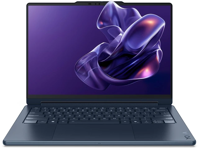 Alt view image 2 of 7 - Lenovo Yoga 9i 2-in-1 Aura Edition Laptop, Intel Ultra 7-355, 32 GB LPDDR5x RAM, 1 TB PCIe SSD, 14" 3K (2880X1800) Touchscreen, Intel Graphics, Backlit Keyboard, W11 Home, Cosmic Blue+Traix Mousepad