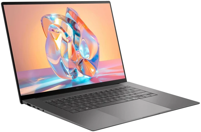 Alt view image 6 of 7 - Asus Zenbook S16 Copilot+ Laptop, AMD Ryzen AI 9-465, 32 GB LPDDR5x RAM, 1 TB PCIe SSD, 16" 3K (2880x1800) Touchscreen, AMD Radeon Graphics, Backlit Keyboard, W11 Home, Antrim Gray+ Traix MousePad