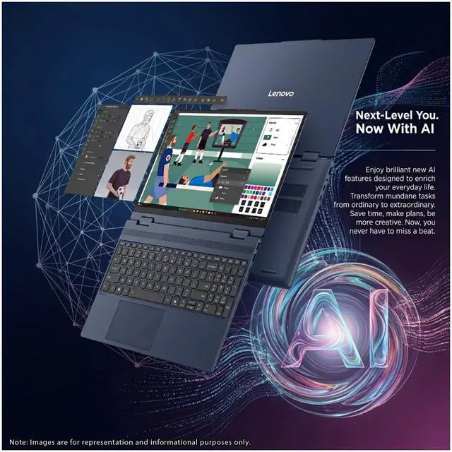 Alt view image 12 of 14 - Lenovo IdeaPad 5i 2-in-1 Laptop, 15.3" IPS Glass, Intel Core Ultra 5 322, 16GB, 512GB SSD