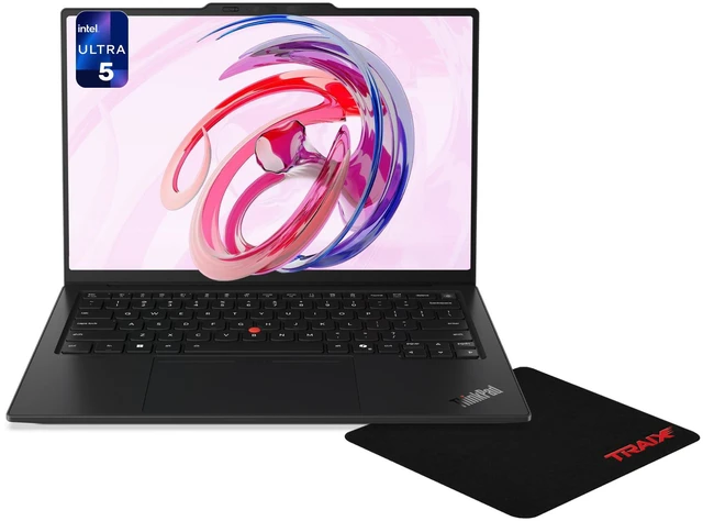 Main image of Lenovo ThinkPad X1 Carbon Gen 14 Aura Edition Laptop, Intel Ultra 5-335H, 32 GB LPDDR5X RAM, 2 TB PCIe SSD, 14" 2.8K (2880x1800)OLED, Intel Graphics, Backlit Keyboard, W11 Pro, Black+Traix MousePad