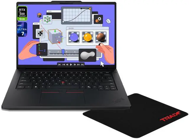 Alt view image 8 of 14 - Lenovo ThinkPad P14s Gen 7 Intel Laptop, 14.5" IPS 60Hz,Intel Core Ultra 7 356H,32GB, RTX PRO 500 Blackwell GPU 6GB GDDR7, 1TB SSD,Win 11 Pro