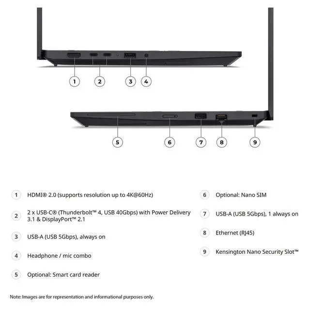 Alt view image 12 of 14 - Lenovo ThinkPad P14s Gen 7 Intel Laptop, 14.5" IPS 60Hz,Intel Core Ultra 7 356H,32GB, RTX PRO 500 Blackwell GPU 6GB GDDR7, 1TB SSD,Win 11 Pro