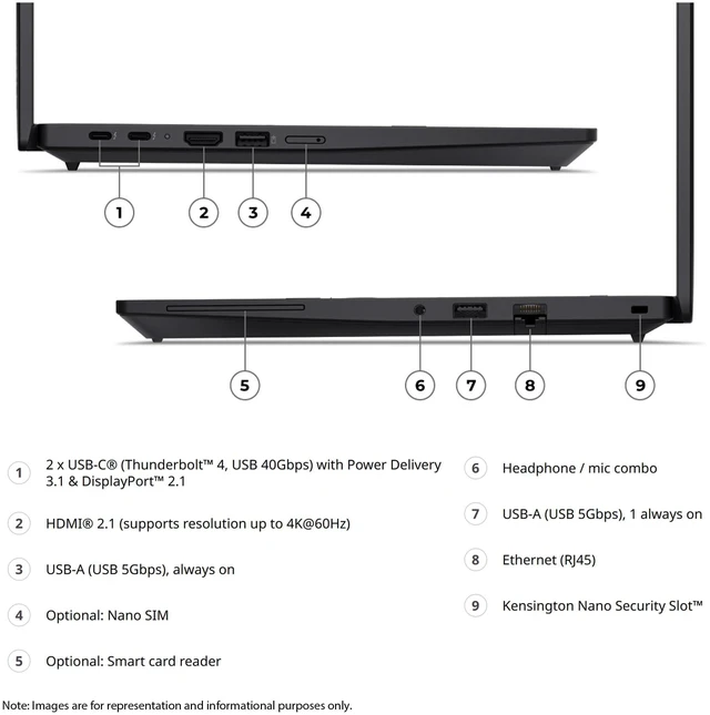 Alt view image 11 of 14 - Lenovo ThinkPad P14s Gen 7 AMD Laptop, 14" IPS Low Power,Ryzen AI 7 PRO 450,32GB, AMD Radeon 860M, 1TB SSD,Win 11 Pro