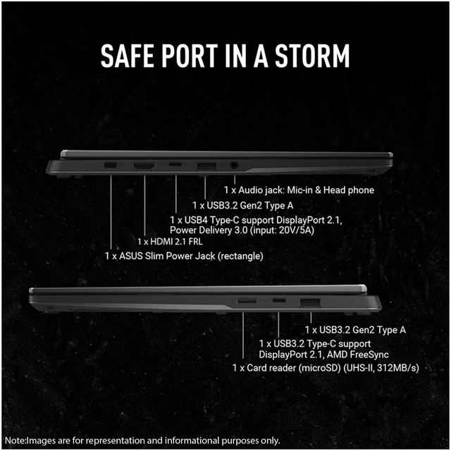 Alt view image 5 of 7 - Asus TUF A14 Gaming Laptop, AMD Ryzen AI Max+ 392, 32 GB LPDDR5X RAM, 1 TB PCIe SSD, 14" WQXGA (2560x1440) 165Hz, AMD Radeon 8060S Graphics, Backlit Keyboard, W11 Pro, Jaeger Gray + Traix MousePad