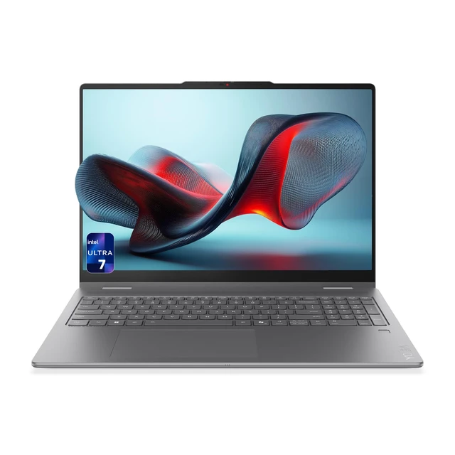 Alt view image 6 of 7 - Lenovo Yoga 7i 2-in-1 Laptop, Intel Ultra 7-355, 24 GB LPDDR5X RAM, 512 GB PCIe SSD, 14" WUXGA (1920x1200) OLED Touchscreen, Intel Graphics, Backlit Keyboard, W11 Home, Luna Grey + Traix Mousepad