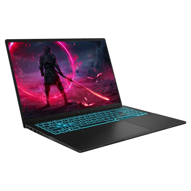 Alt view image 6 of 7 - Asus V16 Gaming Laptop, Intel 7-240H, 16 GB DDR5 RAM, 2 TB PCIe SSD, 16" WUXGA (1920x1200) 144Hz, Nvidia G-Force RTX 5070, Blue Backlit Keyboard, W11 Pro, Matte Black + Traix MousePad