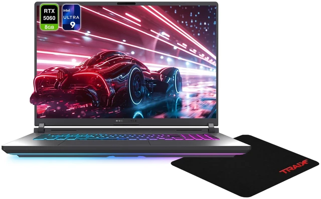 Main image of Asus ROG Strix G18 Gaming Laptop, Intel Ultra 9-290HX PLUS, 64 GB DDR5 RAM, (4 TB+4 TB) PCIe SSD, 18" 2.5K(2560x1600)300Hz, Nvidia G-Force RTX 5060, 4-Zone RGB Keyboard, W11 Home, Gray+Traix MousePad