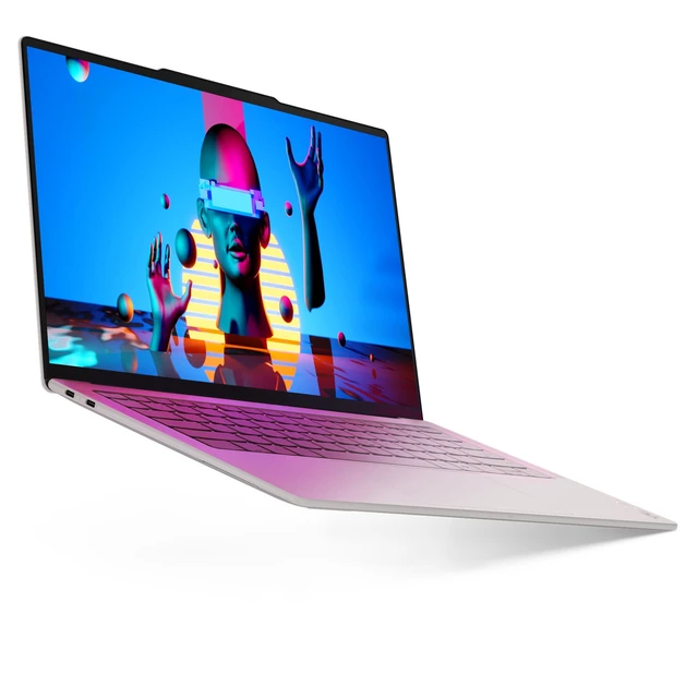 Alt view image 6 of 7 - Lenovo Yoga Slim 7i Ultra Aura Edition Laptop, Intel Ultra 7-355, 32 GB LPDDR5X RAM, 1 TB PCIe SSD, 14" 3K (2880x1800) Touchscreen, Intel Graphics, Backlit Keyboard, W11 Pro, Seashell+Traix Mousepad