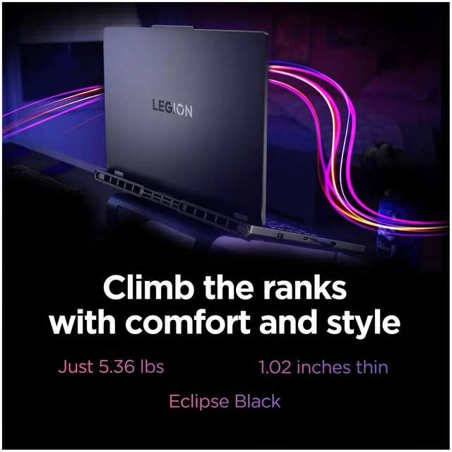 Alt view image 2 of 7 - Lenovo Legion 5i Gaming Laptop, Intel Ultra 7-251HX, 32 GB DDR5 RAM, 1 TB PCIe SSD, 15.3" WQXGA (2560x1600) 165Hz, Nvidia G-Force RTX 5060, 1-Zone RGB Backlit, W11 Pro, Eclipse Black+Traix MousePad
