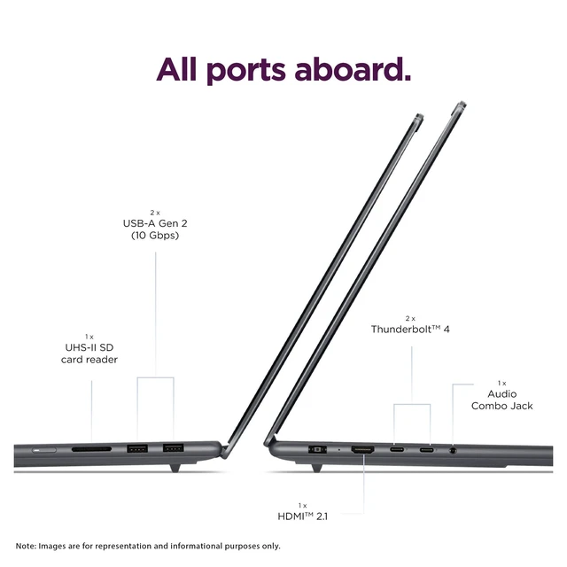 Alt view image 5 of 7 - Lenovo Pro 9i Laptop, Intel Ultra 9-386H, 32 GB LPDDR5X RAM, 2 TB PCIe SSD, 16" 3.2K (2560x1660) Touchscreen, Nvidia G-Force RTX 5060, Backlit Keyboard, W11 Home, Gray, Pen Gen 2+Traix MousePad
