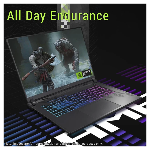Alt view image 4 of 7 - Asus ROG Strix G16 Gaming Laptop, AMD Ryzen 9 9955HX, 16 GB DDR5 RAM, 2 TB PCIe SSD, 16" 2.5K (2560x1600) 300Hz, NVIDIA G-Force RTX 5070, Backlit Keyboard, W11 Home, Eclipse Gray + Traix MousePad