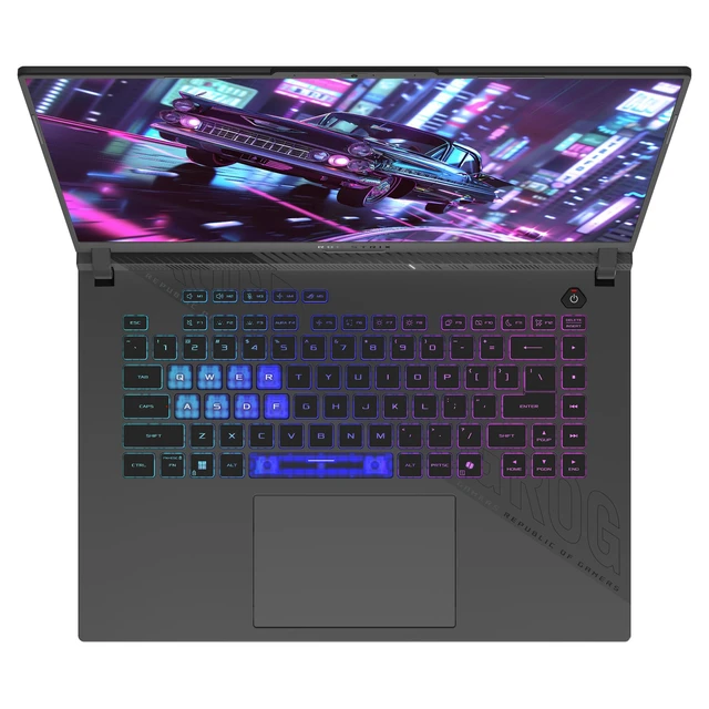 Alt view image 6 of 7 - Asus ROG Strix G16 Gaming Laptop, AMD Ryzen 9 9955HX, 16 GB DDR5 RAM, 2 TB PCIe SSD, 16" 2.5K (2560x1600) 300Hz, NVIDIA G-Force RTX 5070, Backlit Keyboard, W11 Home, Eclipse Gray + Traix MousePad