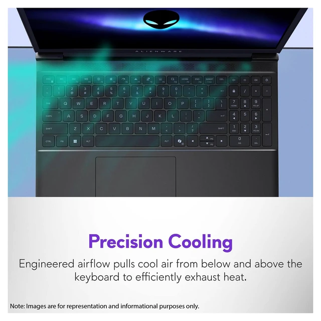 Alt view image 2 of 7 - Alienware 15 Gaming Laptop, AMD Ryzen 7-260, 64 GB DDR5 RAM, 4 TB PCIe SSD, 15.3" WUXGA (1920x1200) 165Hz, Nvidia GeForce RTX 5050, RGB Backlit Keyboard, W11 Pro, Black + Traix MousePad