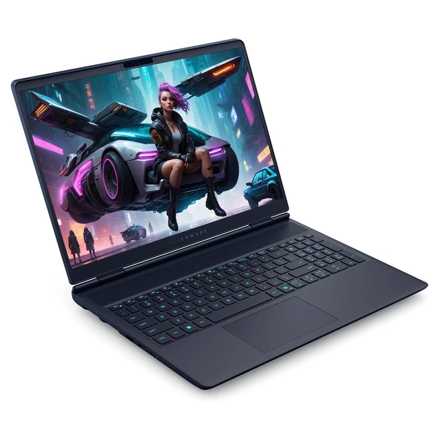 Alt view image 6 of 7 - Alienware 16X Aurora Gaming Laptop, Intel Ultra 7-270HX, 16 GB DDR5 RAM, 512 GB PCIe SSD, 16" 2.5K (2560x1600) 240Hz OLED, Nvidia G-Force RTX 5060, RGB Backlit Keyboard, W11 Home, Blue+Traix Mousepad