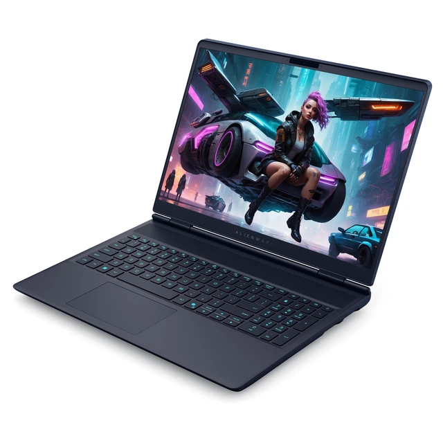 Alt view image 7 of 7 - Alienware 16X Aurora Gaming Laptop, Intel Ultra 7-270HX, 16 GB DDR5 RAM, 512 GB PCIe SSD, 16" 2.5K (2560x1600) 240Hz OLED, Nvidia G-Force RTX 5060, RGB Backlit Keyboard, W11 Home, Blue+Traix Mousepad