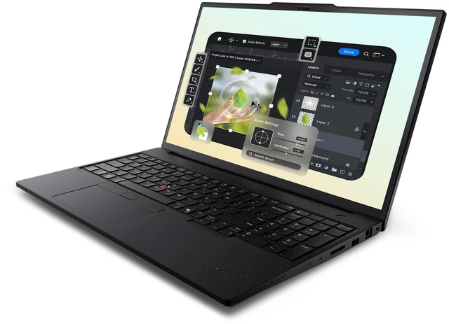 Alt view image 6 of 7 - Lenovo ThinkPad P16v Mobile Workstation, Intel Ultra 9-285H, 96 GB DDR5 RAM, (2 TB+4 TB) PCIe SSD, 16" WUXGA(1920x1200), Nvidia RTX PRO 1000 Blackwell, Backlit Keyboard, W11 Pro, Black+Traix Mousepad