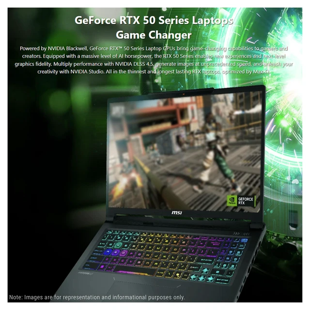 Alt view image 3 of 7 - MSI Crosshair 16 Max Gaming Laptop, Intel Ultra 7-251HX, 32 GB DDR5 RAM, 1 TB PCIe SSD, 16" QHD+ (2560x1600) 165Hz, Nvidia G-Force RTX 5060, 24-Zone RGB Keyboard, W11 Home, Core Black+Traix MousePad
