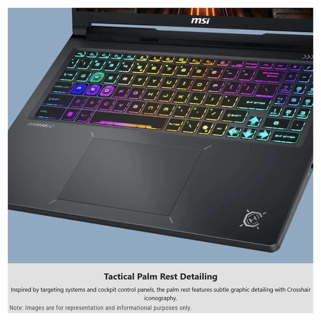 Alt view image 5 of 7 - MSI Crosshair 16 Max Gaming Laptop, Intel Ultra 7-251HX, 32 GB DDR5 RAM, 1 TB PCIe SSD, 16" QHD+ (2560x1600) 165Hz, Nvidia G-Force RTX 5060, 24-Zone RGB Keyboard, W11 Home, Core Black+Traix MousePad