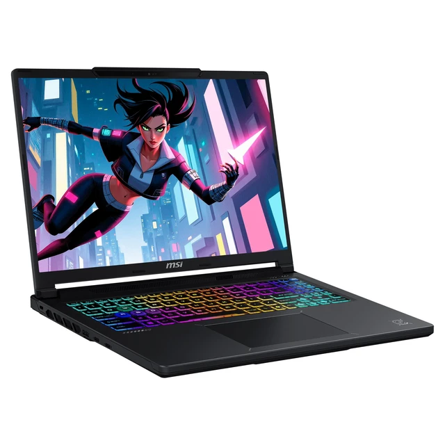 Alt view image 7 of 7 - MSI Crosshair 16 Max Gaming Laptop, Intel Ultra 7-251HX, 32 GB DDR5 RAM, 1 TB PCIe SSD, 16" QHD+ (2560x1600) 165Hz, Nvidia G-Force RTX 5060, 24-Zone RGB Keyboard, W11 Home, Core Black+Traix MousePad