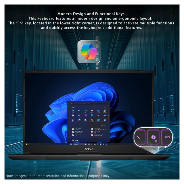 Alt view image 2 of 7 - MSI Katana 15 HX Gaming Laptop, Intel i7-14650HX, 64 GB DDR5 RAM, 2 TB PCIe SSD, 15.6" QHD (2560x1440) 165Hz Display, Nvidia G-Force RTX 5070, 4-Zone RGB Keyboard, W11 Home, Black