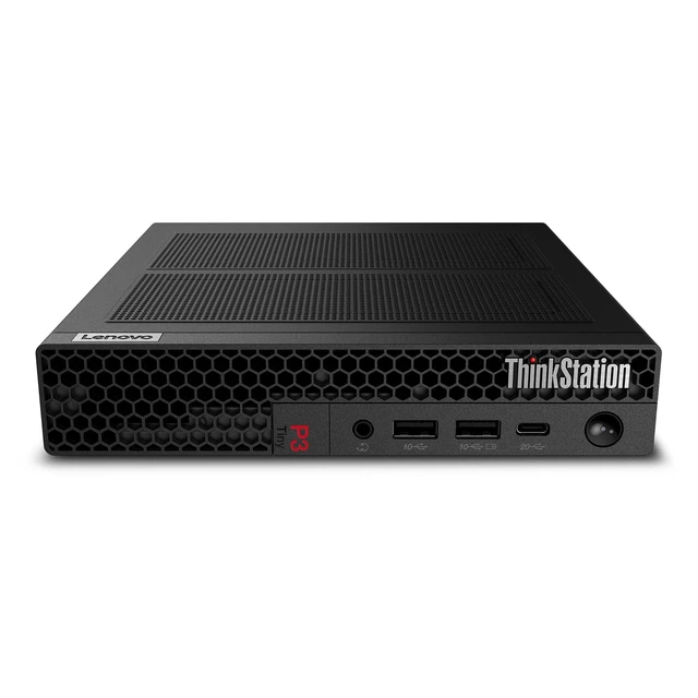 Alt view image 2 of 6 - Lenovo ThinkStation P3 Tiny Gen 2 Workstation, Intel Ultra 5-235, 16 GB LPDDR5 RAM, 2 TB PCIe SSD, Integrated Intel Graphics, W11 Pro, Black, Wired Keyboard & Mouse Set + Traix Mousepad