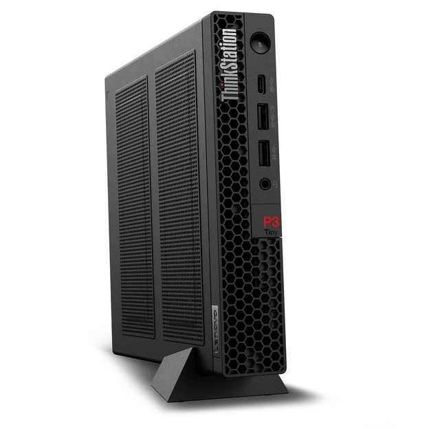 Alt view image 3 of 6 - Lenovo ThinkStation P3 Tiny Gen 2 Workstation, Intel Ultra 5-235, 16 GB LPDDR5 RAM, 2 TB PCIe SSD, Integrated Intel Graphics, W11 Pro, Black, Wired Keyboard & Mouse Set + Traix Mousepad