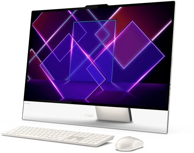 Alt view image 6 of 7 - Lenovo Yoga i Aura Edition AIO, Intel Ultra X7-358H, 32 GB LPDDR5X RAM, (1 TB+2 TB) PCIe SSD, 31.5" UHD (3840x2160), Intel Arc, W11 Home, Seashell, Wireless Keyboard+Wireless Mouse+Traix MousePad