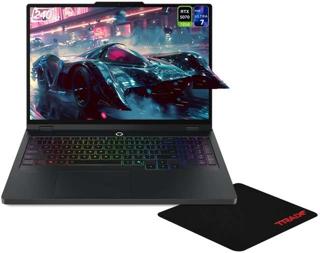 Main image of Lenovo Legion Pro 5i Gaming Laptop, Intel Ultra 7-251HX, 32 GB DDR5 RAM, 1 TB PCIe SSD, 16" WQXGA (2560x1600), Nvidia G-Force RTX 5070, 24-Zone RGB Backlit, W11 Pro, Eclipse Black + Traix MousePad
