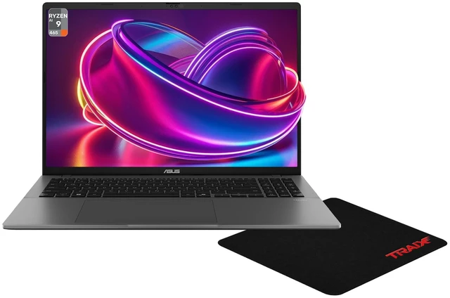 Main image of Asus Vivobook S16 Copilot+ Laptop, AMD Ryzen AI 9-465, 64 GB DDR5 RAM, 4 TB PCIe SSD, 16" WUXGA (1920x1200), AMD Radeon Graphics, Backlit Keyboard, W11 Pro, Matte Gray + Traix MousePad