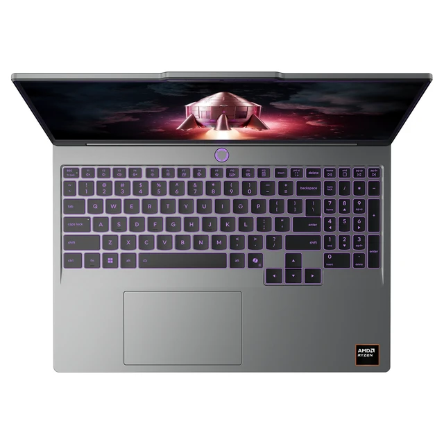 Alt view image 6 of 7 - Lenovo LOQ Gaming Laptop, AMD Ryzen 7-250, 16 GB DDR5 RAM, 2 TB PCIe SSD, 15.3" WUXGA (1920x1200) 165Hz, Nvidia G-Force RTX 5060, 1-Zone RGB Backlit, W11 Home, Lune Gray + Traix MousePad