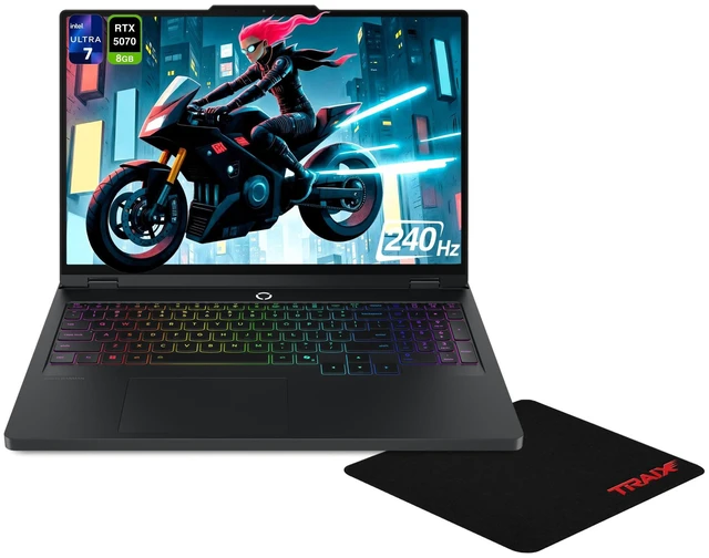 Main image of Lenovo Legion Pro 5i Gaming Laptop, Intel Ultra 7-255HX, 16 GB DDR5 RAM, 1 TB PCIe SSD, 16" WQXGA(2560x1600)240Hz, Nvidia GeForce RTX 5070, 24-Zone RGB Backlit, W11 Pro, Eclipse Black+Traix MousePad
