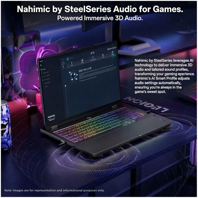 Alt view image 4 of 7 - Lenovo Legion Pro 5i Gaming Laptop, Intel Ultra 7-255HX, 16 GB DDR5 RAM, 1 TB PCIe SSD, 16" WQXGA(2560x1600)240Hz, Nvidia GeForce RTX 5070, 24-Zone RGB Backlit, W11 Pro, Eclipse Black+Traix MousePad