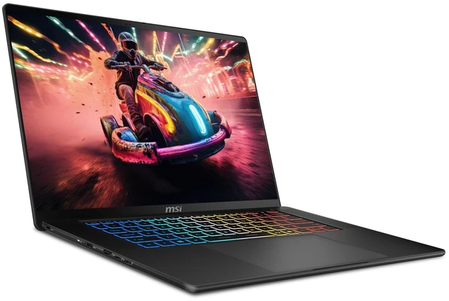 Alt view image 7 of 7 - MSI Stealth 16 AI+ Gaming Laptop, Intel Ultra 9-386H, 96 GB DDR5 RAM, 4 TB PCIe SSD, 16" 2.5K (2560x1600) 240Hz, Nvidia GeForce RTX 5060, 4-Zone RGB Backlit, W11 Home, Core Black + Traix MousePad