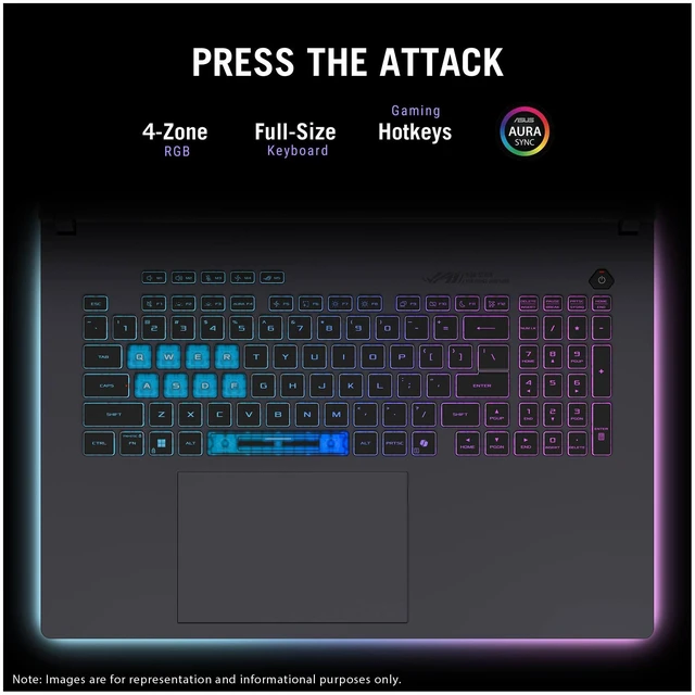 Alt view image 3 of 7 - Asus ROG Strix G18 Gaming Laptop, Intel i9-14900HX, 96 GB DDR5 RAM, 2 TB PCIe SSD, 18 FHD+ (2560x1600), Nvidia GeForce RTX 5070, 4-Zone RGB Backlit, W11 Pro, Eclipse Gray + Traix MousePad