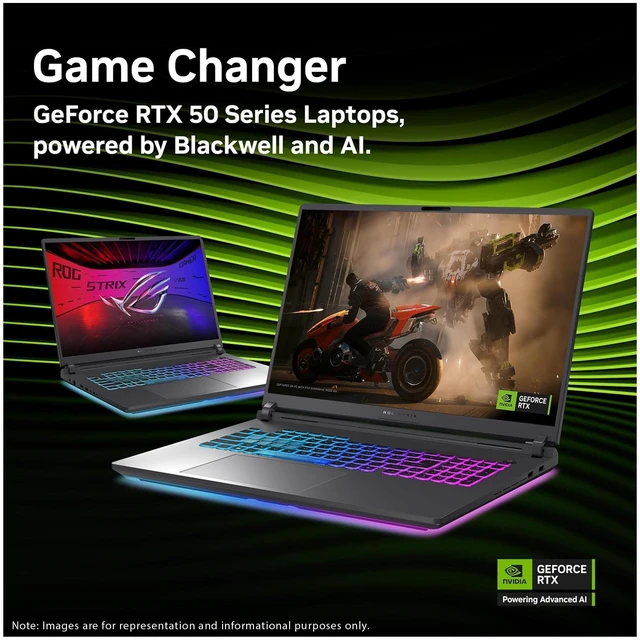 Alt view image 6 of 7 - Asus ROG Strix G18 Gaming Laptop, Intel i9-14900HX, 96 GB DDR5 RAM, 2 TB PCIe SSD, 18 FHD+ (2560x1600), Nvidia GeForce RTX 5070, 4-Zone RGB Backlit, W11 Pro, Eclipse Gray + Traix MousePad