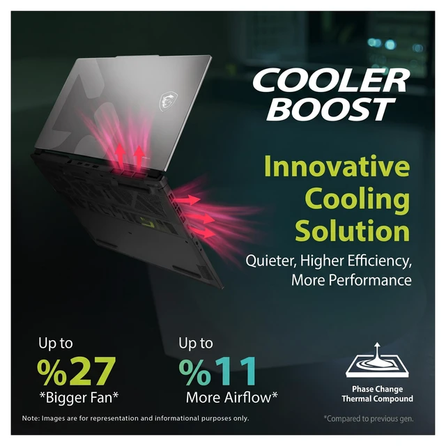 Alt view image 5 of 7 - MSI Cyborg Gaming Laptop, Intel i5-13420H, 16 GB DDR5 RAM, 512 GB PCIe SSD, 15.6" FHD (1920x1080) 144Hz, NVIDIA GeForce RTX 5050, Backlit Keyboard, W11 Home, Gray+Traix MousePad