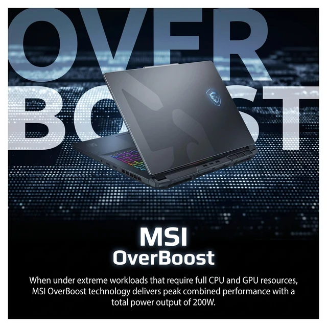 Alt view image 3 of 7 - MSI Crosshair Gaming Laptop, Intel i7-14650HX, 16 GB DDR5 RAM, 2 TB PCIe SSD, 16" QHD+ (2560 x 1600) 240Hz, NVIDIA GeForce RTX 5060, 4-Zone RGB Backlit, W11 Pro, Black+Traix MousePad