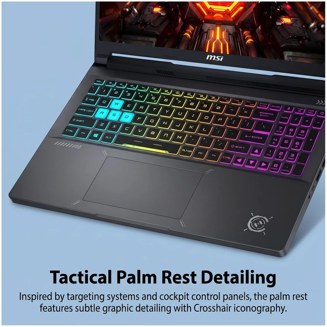 Alt view image 5 of 7 - MSI Crosshair Gaming Laptop, Intel i7-14650HX, 16 GB DDR5 RAM, 2 TB PCIe SSD, 16" QHD+ (2560 x 1600) 240Hz, NVIDIA GeForce RTX 5060, 4-Zone RGB Backlit, W11 Pro, Black+Traix MousePad