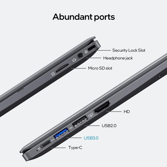 Alt view image 4 of 6 - BiTECOOL 15.6-inch Windows 11 Laptop, 16GB RAM, 512GB SSD, FHD IPS Display Laptop Computer, Intel N5095 Quad Core, 2.4/5G WiFi, BT4.2 Backlit and Fingerprint, Lightweight and Portable