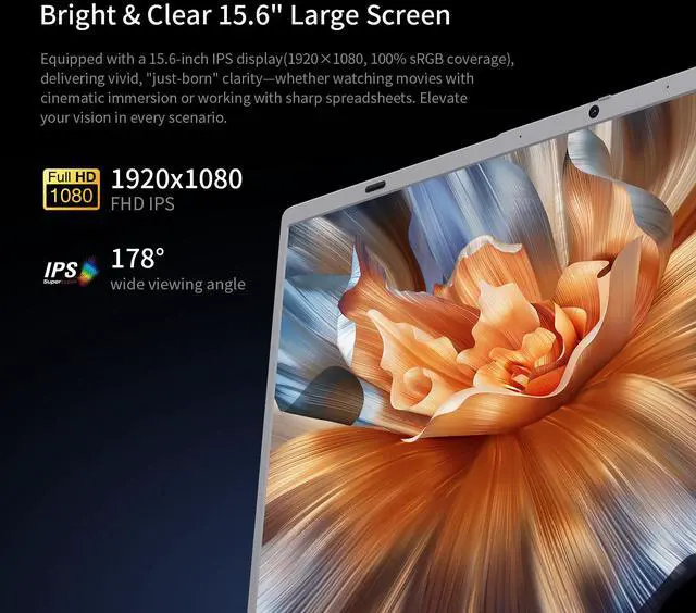 Alt view image 7 of 7 - BiTECOOL 15.6 IPS-FHD-Laptop, 32GB RAM 1TB SSD Intel 6500Y (up to 3.4GHz), Multi-Ports Lightweight Computer for Student-Home WiFi 5 BT5.0 Windows 11 Pro