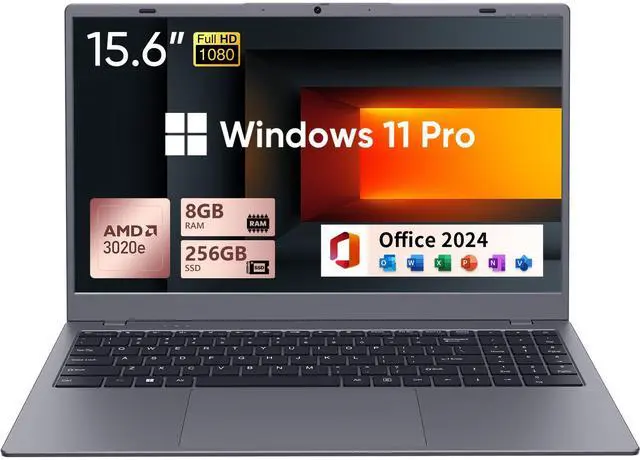 Main image of BiTECOOL 15.6 IPS-FHD-Laptop, 8GB RAM 256GB SSD AMD 3020e (up to 2.6GHz), Full Function Type C Computer for Student-Home WiFi 5 BT5.0 Win 11 Pro